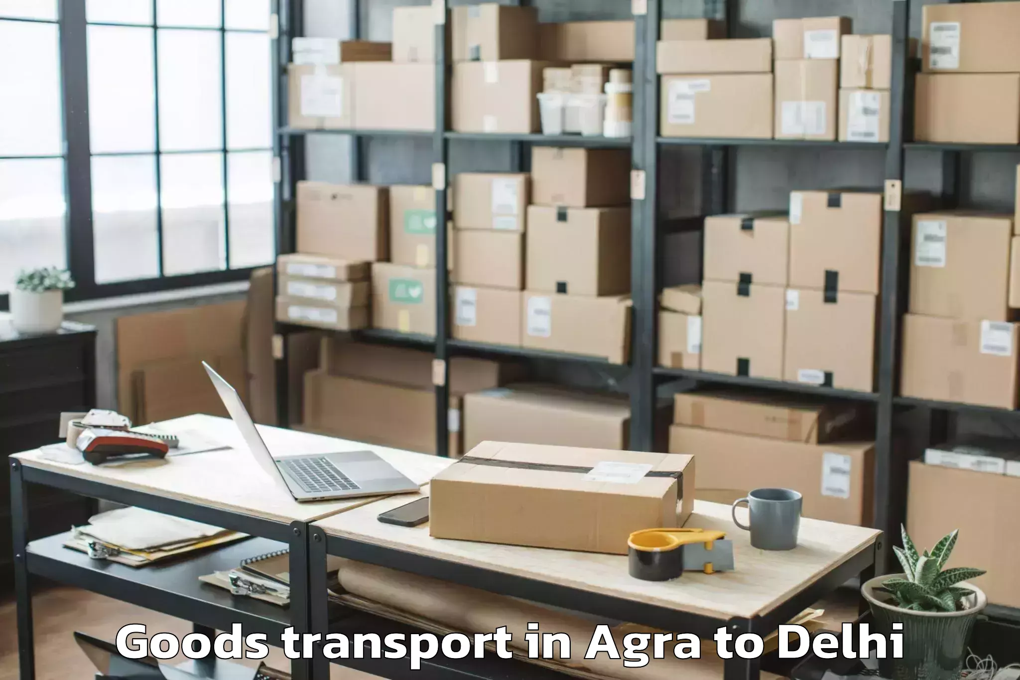 Discover Agra to Bawana Goods Transport